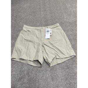NWT Summer capsule Coastal Columbia Walker Shorts Women 14 Oatmeal Linen Blend